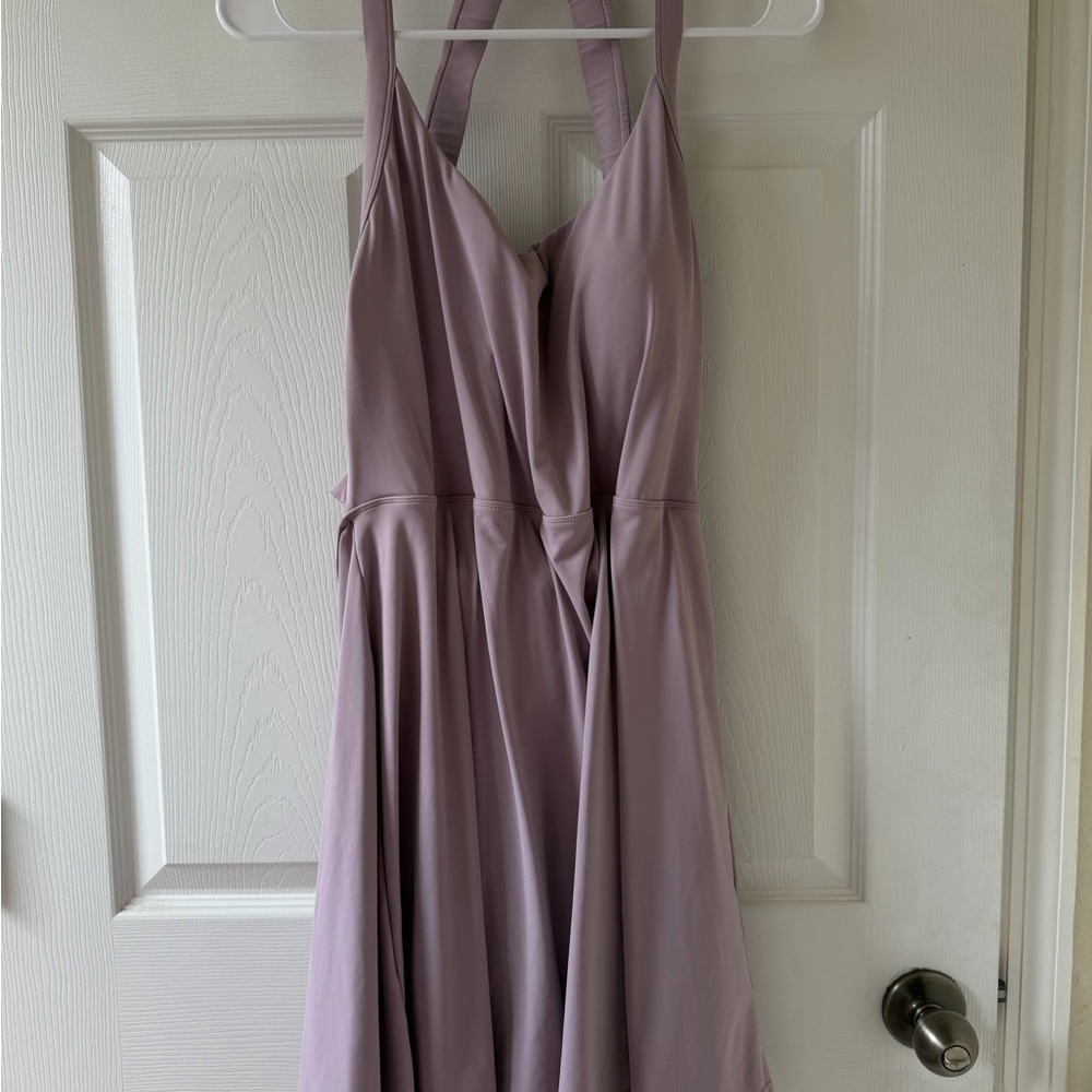HALARA Lavender Backless A-Line Dress